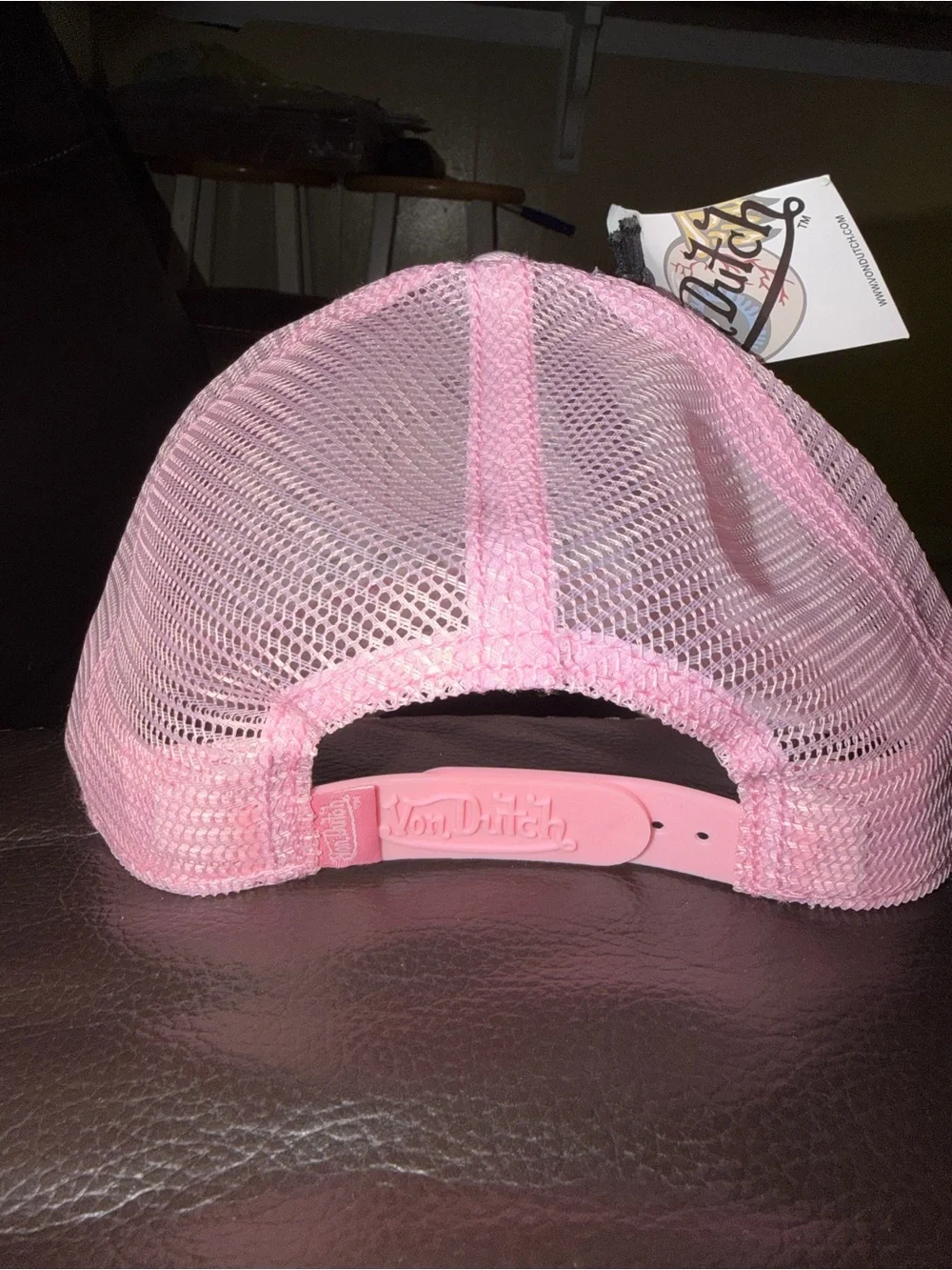 Von Dutch Pink Patch Graphic Trucker Hat